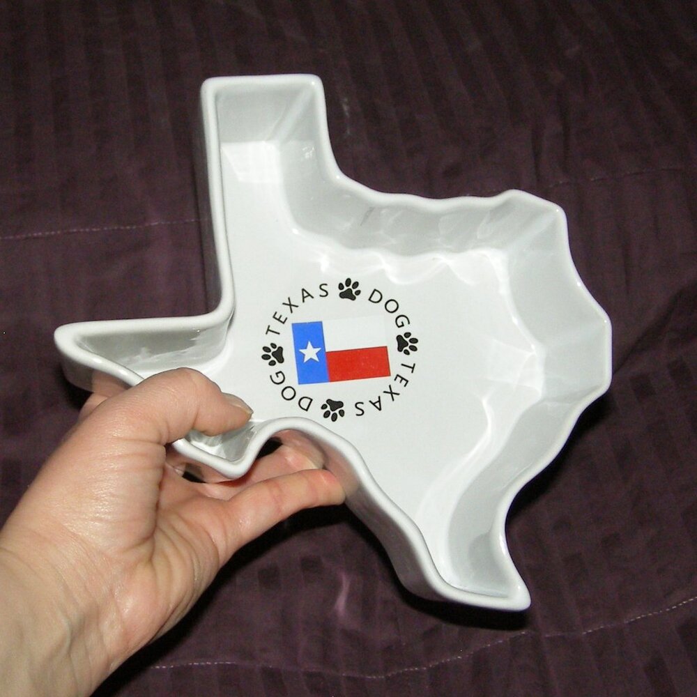 NEW Texas Shaped Dog Bowl Trinket Tray Great GIFT - Picture 9 of 10